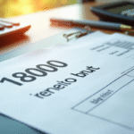 Bulletin de salaire 1800 euros brut sur un bureau lumineux