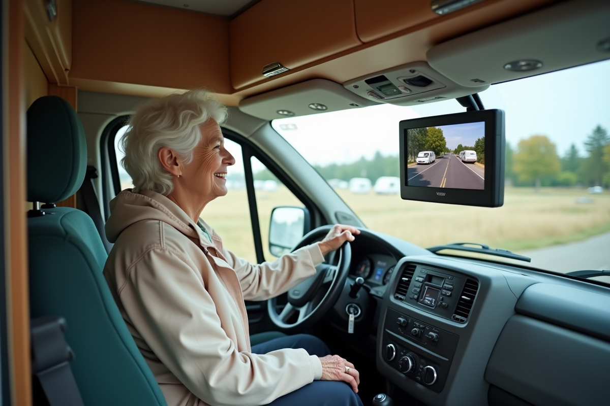 Femme souriante regardant l