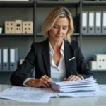 Femme d affaires en réunion d urbanisme au bureau