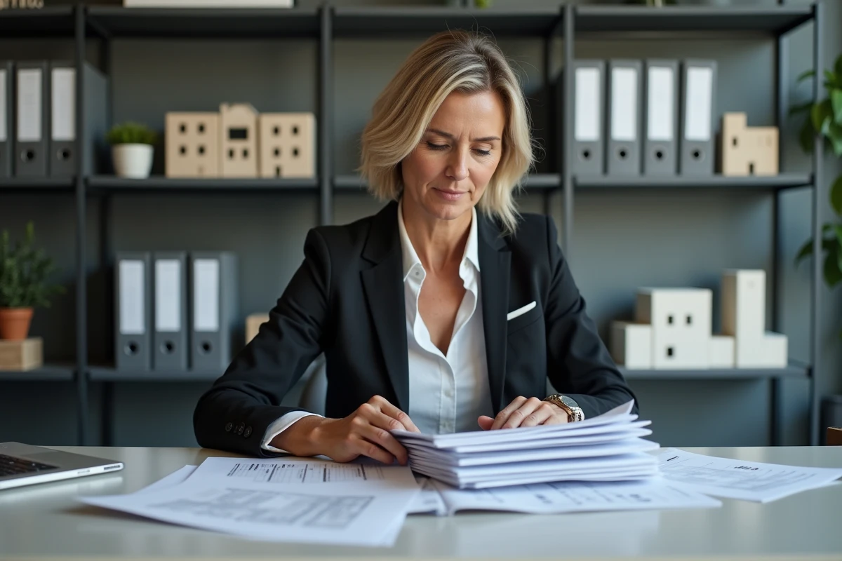 Femme d affaires en réunion d urbanisme au bureau