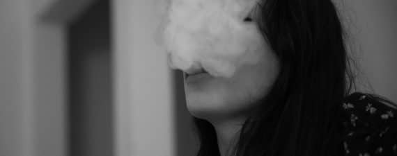 close-up photo of smoking woman