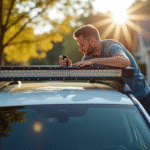 Installation d une barre lumineuse LED sur un 4x4 en extérieur