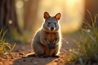 Quokka dans son habitat naturel en Australie